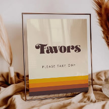 Retro 60er Vintag Mid Century Gastgeschenke Hochze