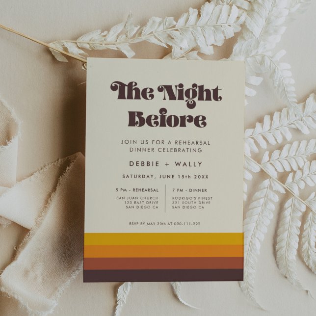 Retro 60er Vintag Mitte Jahrhundert Probe Abendess Einladung (Von Creator hochgeladen)