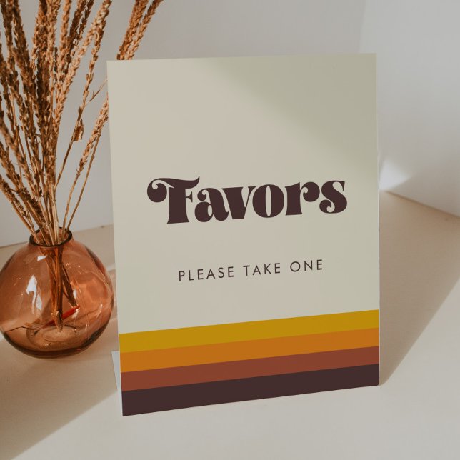 Retro 60er Vintag Mitte Jahrhunderts Gastgeschenke Sockelschild (Von Creator hochgeladen)