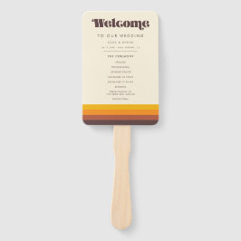 Retro 60er Vintag Program & Wedding Party Fächer