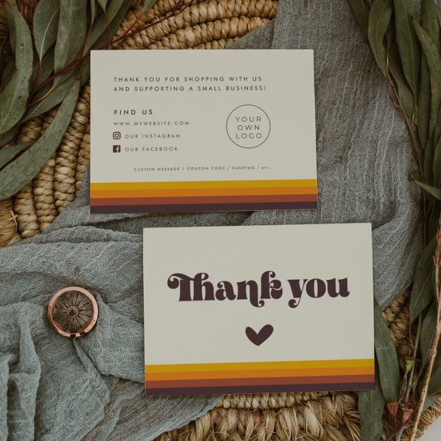 Retro 60er Vintag Vielen Dank Beipackkarte Visitenkarte (Von Creator hochgeladen)