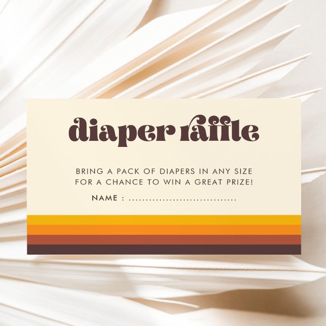 Retro 60er Vintage Babydusche Windelwaschkarte Begleitkarte (Von Creator hochgeladen)