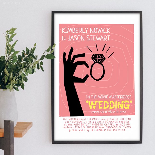 Retro 60er Wedding Mitte des Jahrhunderts Moderner Poster (Von Creator hochgeladen)