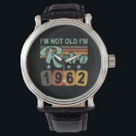 Retro 60th Birthday 1962 Armbanduhr<br><div class="desc">A funny birthday gift idea for men and women who are celebrating a milestone age. This birth year humor design says ‘I’m not old,  I’m retro’.</div>
