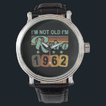 Retro 60th Birthday 1962 Armbanduhr<br><div class="desc">A funny birthday gift idea for men and women who are celebrating a milestone age. This birth year humor design says ‘I’m not old,  I’m retro’.</div>