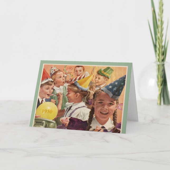 Retro 65th Birthday 1950 Childhood Memories Karte (Vorderseite)