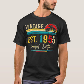 Retro 67. Geburtstagsparty Vintag Geboren 1955 67 T-Shirt
