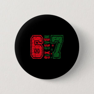Retro 67 Lustiges Sechs Sieben Meme 6 7 Zahl Weihn Button