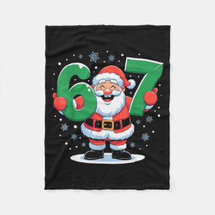 Retro 67 Meme Lustiges Weihnachten Santa Six Seven Fleecedecke