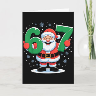 Retro 67 Meme Lustiges Weihnachten Santa Six Seven Karte