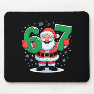 Retro 67 Meme Lustiges Weihnachten Santa Six Seven Mousepad