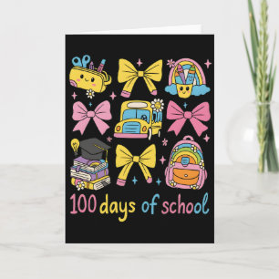 Retro 67 Schultage Pastell Bleistift Schüler Karte