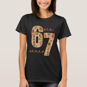 Retro 67 Six Seven Boho Floral Retro Mond Blumen T-Shirt
