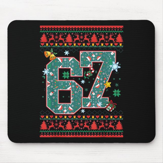 Retro 67 Six Seven Weihnachts-Shirt Meme  Mousepad (Vorne)