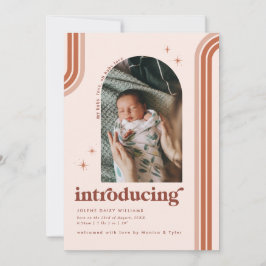 Retro-70 | Arch Foto Geburtsankündigung Save The Date