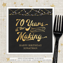 Retro 70. Geburtstag 70 Jahre in der Making Lights Serviette