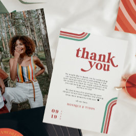 Retro-70 | Hochzeitsplattform Vielen Dank Dankeskarte