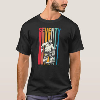 Retro 70 Jahre alt Eishockey Goalie 70. Geburtstag T-Shirt
