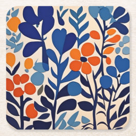 Retro 70’s rechteckiger pappuntersetzer