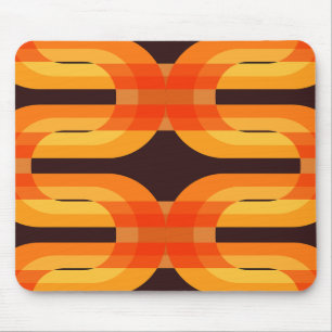 Retro-70er-60er-Muster Mousepad