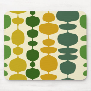 Retro-70er-60er-Musterstil Mousepad