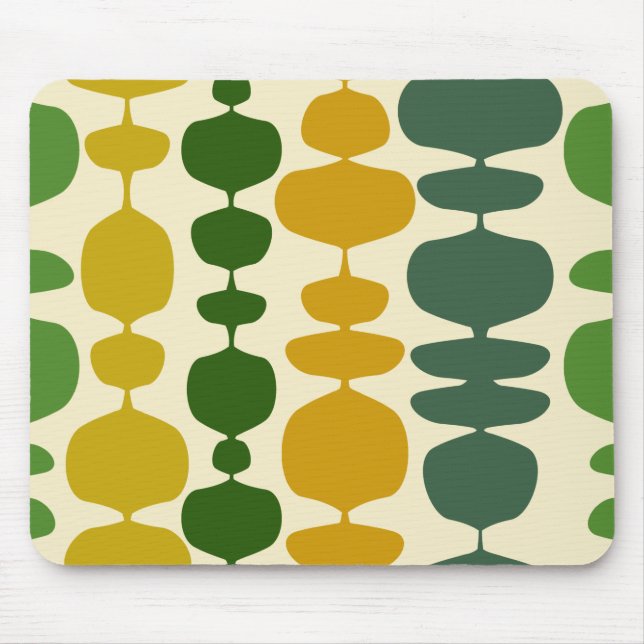 Retro-70er-60er-Musterstil Mousepad (Vorne)