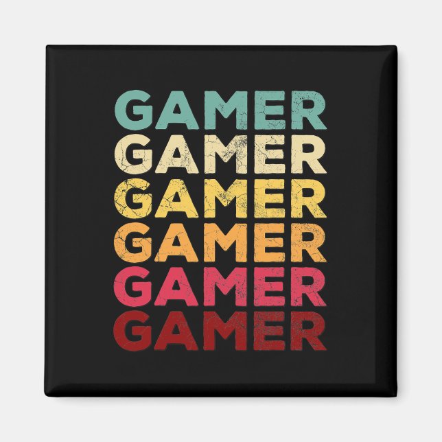 Retro 70er 80er 90s Video Game Men Boys Geschenk V Magnet (Vorne)