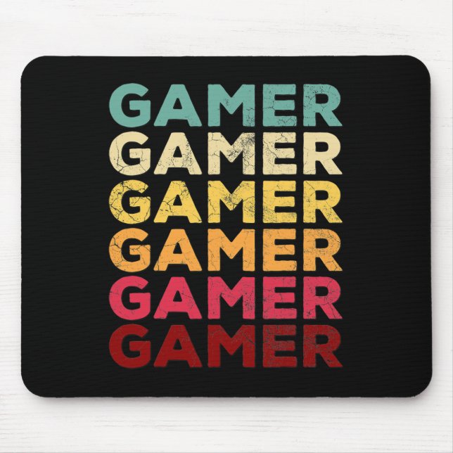 Retro 70er 80er 90s Video Game Men Boys Geschenk V Mousepad (Vorne)