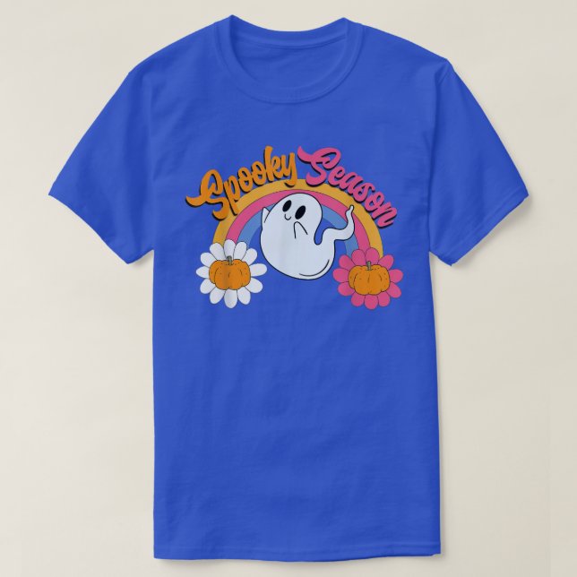 Retro 70er 80er Groovy Spooky Season Halloween Gho T-Shirt (Design vorne)