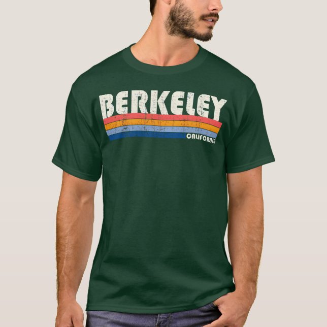 Retro 70er 80er Stil Berkeley Ca lustig T-Shirt (Vorderseite)