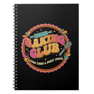 Retro 70er "Backclub" Groovy Süße Leckerlis Design Notizblock