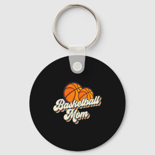 Retro 70er Basketball-Mama süße Spielerin Mama-Tea Schlüsselanhänger