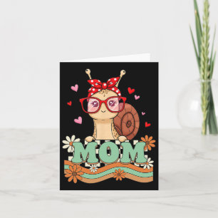 Retro 70er Blume Schnecke Mama Mama Oma Mutter D Karte