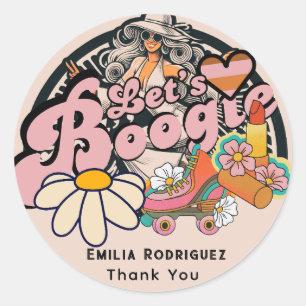 Retro 70er Bogie Disco Tassino Runder Aufkleber