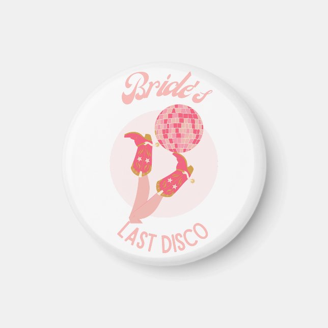 Retro 70er Brides letzter Disco-Junggeselinnen-Abs Magnet (Vorne)