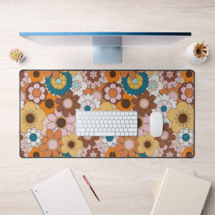 Retro 70er Daisy Groovy Floral Vintag Zuhause Offi Schreibtischunterlage