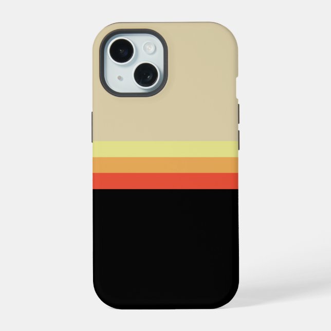 Retro-70er-Farbenpalette iPhone 15 Hülle (Rückseite)