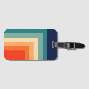 Retro 70er Farbpalette Gepäckanhänger