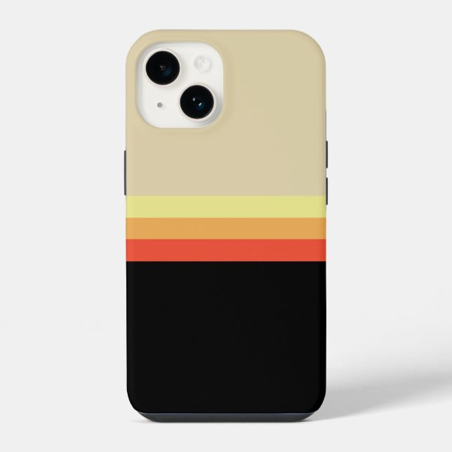 Retro 70er Farbpalette iPhone Hülle (Rückseite)