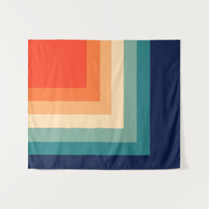 Retro 70er Farbpalette Wandteppich