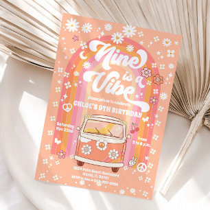 Retro 70er Geburtstagsfeier Einladung