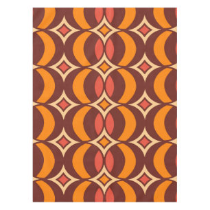 Retro 70er Geometric Globe Muster Herbst Tischdecke