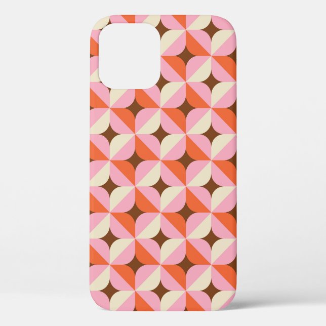 Retro 70er geometrisches nahtloses Muster. Case-Mate iPhone Hülle (Rückseite)