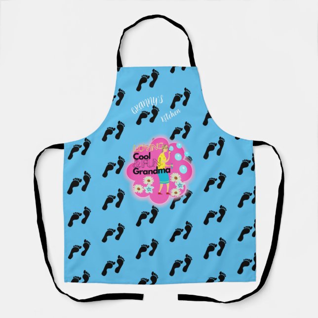 Retro 70er Grannys Küche Schürze (Vorderseite)