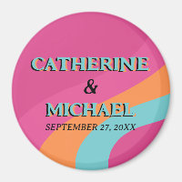 Retro 70er Groovy Fuchsia Fun Wedding