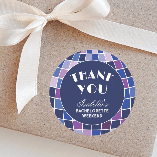 Retro 70er Groovy Letzte Disco Bachelorette Vielen Runder Aufkleber (Von Creator hochgeladen)