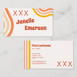 Retro-70er-Haarstylist Visitenkarte