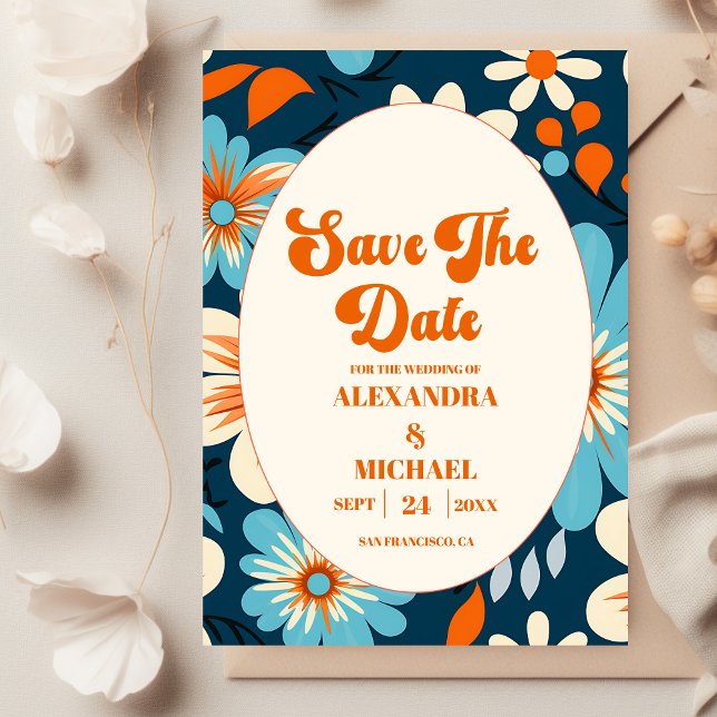 Retro 70er Hochzeit Save The Date (Von Creator hochgeladen)