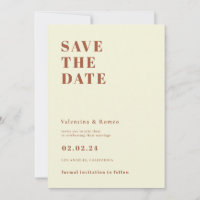 Retro 70er inspiriert Orange Wedding Speichern Sie