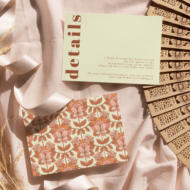 Retro-70er inspirierte Hochzeitskarte RSVP Karte (Von Creator hochgeladen)